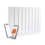 Masterplug Smart Oil-Filled Radiator, Electric Heater, Energy Saving, Wi-Fi App Control, LCD Display, Timer, Child Lock, Wall-Mounted, SmartEnergy Comfort, White, 1500W, OILW150W8UK