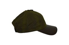 WALKER AND HAWKES - Wax Brunswick Baseball Cap w/Leather Peak - One-Size - Khaki