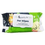 Agirav Hypoallergenic Dog Wipes, Cleaning and Odor-Controlling Grooming Wipes for Paws, Body, and Butt, Perfect for Puppy and Adult Dogs, Fresh Apple Scent, 100 Count