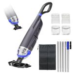 Sharkswell Upgraded Cordless Pool Vacuum with Telescopic Pole,60 Min Powerful Suction & Large Head, Rechargeable Handheld Cleaner for Above Ground Pools, Inground Pools, Hot Tubs and Spa