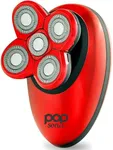 Pop Sonic Shaver for Women (Red) - 5 Head Women's Electric Shaver - 360 Degree Flawless Hair Remover for Women w/Battery, USB Charging Cord, Cleaning Brush & Manual | Waterproof Trimmer for Women