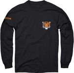 Ivysport Princeton University Long Sleeve T-Shirt Mascot Logo, 100% Cotton, Black, Long Sleeve T-Shirt, Medium