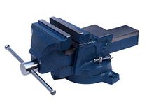 GIZMO Cast Iron 125MM Bench Vice with Swivel Base (Blue,5 Inch)