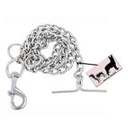 Patch & Marshall Super Heavy Dog Leash Heavy Duty Dog Chain with Hook (XXX Thick Large-Size, Grind : 4 L: 63 Inches) Chrome Steel for Large & Heavy Dog Breeds Farm Dogs Chain Weight -910gms