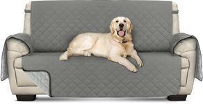 Utopia Bedding Sofa Cover 2 Seater Non Slip Reversible Sofa Slipcover, Water Resistant Sofa Slipcovers for Pets with Elastic Strap, (Gray)