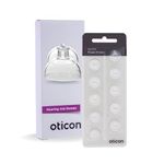 Genuine Oticon Hearing Aid Domes Minifit Power 8mm (0.31 inches - Medium), Oticon Branded OEM Denmark Replacements, Authentic Accessories for Optimal Performance - 1 Pack / 10 Domes Total