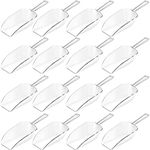 Multi-Purpose Plastic Clear Kitchen Scoops, Ice Scoop for Weddings, Candy Dessert Buffet, Protein Powders, Ice Cream, Coffee, Tea (5.5 Inches, 16 Pieces)