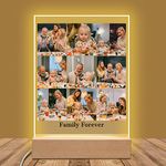 Personalised Acrylic Plaque with Photo Custom Picture Frame LED Lamp for Mother, Friends, Anniversary, Christmas, Gift