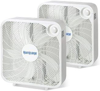 Hurricane 2 Pack Floor Box Fan, 3 Speed Powerful & Quiet Cooling, Classic, 20"