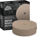 COLETTI Bozeman Percolator Coffee Filters 3.75in – 100 Disc Coffee Filters For Percolators – Premium (Brown - Paper, 3.75”)