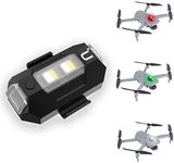 DR-02 Strobe Drone Light Compatible with DJI Mavic AIR 2 Pro Inspire 2 Pro etc, 3 Color Adjustable Anti-Collision Light for Drone 3KM Visible, Mini Drone Lamp, 6.5g 110mAh Battery USB-C Charging