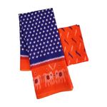 SOORPRIYA Womens New Linen Cotton Ikkat Patola Printed Saree with Blouse