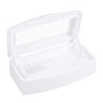 Nail Art Tool Sterilizer Tray, Storage & Sterilization Box Disinfection Container Manicure Salon Clean Tools used with alcohol or disinfectant (not included in the product)