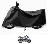 Auto Hub Bike Cover Compatible with Hero Xtreme 125R, Dustproof - UV Protection, Bike Cover, with Mirror Pocket, Black