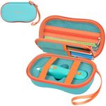 Case Compatible with 3Doodler Start+ Essentials (2024,2023), 3D Pen Set Storage Organizer with 4-Pockets Divider for Filament Refill Packs & USB Cable, Kids Art Activity Carrier Box (Case Only)-Green
