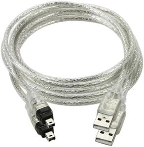 chenyang 2 Pack Only for DCR-TRV75E DV Firewire to USB Cable USB 2.0 to Firewire IEEE 1394 4Pin iLink Cable 1.0M