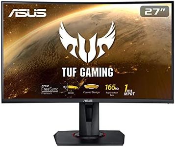 ASUS TUF Gaming VG27VQ – Schermo PC Gamer eSport 27" FHD – Dalle VA curvate – 16:9 – 165 Hz – 1 ms – 1980 – Display Port, HDMI e DVI – Altoparlanti – AMD FreeSync – Extreme Low Motion Blur