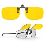 Goiteia Polarised Night Driving Glasses Clip on for Men Women,UV400 Protection,Anti Glare from Headlights/LED Bulbs