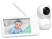 momcozy Video Baby Monitor, 5.5” 1080P Full HD Baby Monitor with Camera & Wall Mount, No WiFi, 5800mAh Battery, Infrared Night Vision, 2-Way Audio, Lullabies, 1640ft Range, Take Photos & Videos, BM03