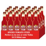 Big Tom Spiced Tomato Juice for Bloody Mary Mix - 250ml Bottles (24 Pack) Perfect for Bloody Marys Every Time! | Vegan-Friendly Drink