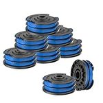 RISELION 27ft 065-Inch Dual Line，Compatible with Greenworks Models 21212 and 21272 （8 Spools） Weed Eater Dual Line String Trimmer Replacement Spool for Greenworks .29242/29082