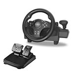 Game Racing Wheel with Pedals, 270° Steering Wheels PC with Vibration Feedback, Racing Steering Wheel compatible with PS4, Xbox Series X/S, Xbox ONE/360, PS3, Android, Real Racing Simulator