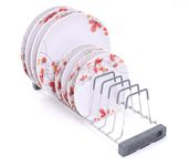 URBAN KRAFT Modular Kitchen Basket Plate Fixer/Tandem Box Drawer for Kitchen/Plate Organizer for Kitchen Cabinet/Plate Holder/Thali Stand - Plate Rack for Kitchen (Plate Stand) Rubber