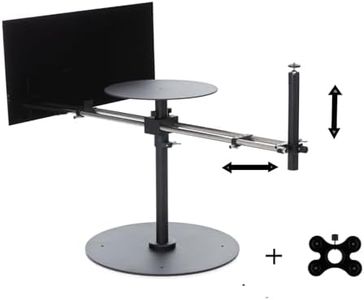 DF DIGITALFOTO V360S Camera Spinner with Dolly Wheel, 360 Video Professional Photography Turntable Photo Booth, Rotating Platform for Unboxing Commercial Video, Food Shooting, Product Photography
