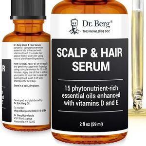 Dr. Berg (All In One) Hair Serum with Jojoba Oil & Castor Oil For Fuller Thicker Looking Hair | Contains 15 Plant-Based Natural Hair Oils | Enhancement with Vitamin E & D | 2 fl oz