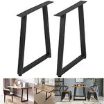 GWH Black Metal Tabel Legs - 28 x 17.7 inch Industrial Metal Legs for Coffee Table, Heavy Duty End Table Legs