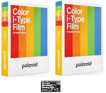 Polaroid i-Type Color Glossy Instant Film for Polaroid Now, Lab, and OneStep2 Camera - 2-Pack with Cloth