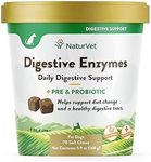 NaturVet – Digestive Enzymes - Plus Probiotics & Prebiotics – Helps Support Diet Change & A Healthy Digestive Tract – for Dogs & Cats (Soft Chews, 70 Count)