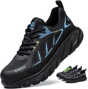 Scarpe Antinfortunistiche Uomo Leggere Scarpe da Lavoro Donna Comodo con Punta in Acciaio Antiscivolo Scarpe Sicurezza Blu 43
