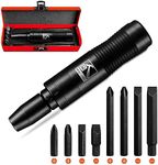 BLACKROBOT 1/2 Inch Drive Impact Screwdriver Set, CR-V, Hand Manual Reversible Impact Driver Set Extractor, 5/16 Inch Bit Adapter with S2 Steel Bits, 10PCS, Disengage Rusted Fasteners or Frozen Bolts