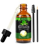 Jamaican Black Castor Oil, Organic Castor Oil, Pure Cold Pressed Black Castor Oil Organic for Body Hair Skin, Essential Oil, Massage Oil, Hair Nourishing Oil, Anti-Aging Oil