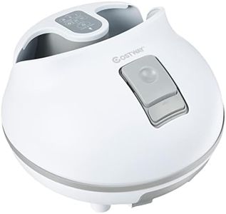 ERGOMASTER Steam Foot Bath Massager, Foot Spa with Fast Heating, 3 Heating Levels, 2 Adjustable Timers, Soothe Tired Feet, Safety Protection System & Water Saving (White & Grey)