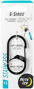 NIte Ize Unisex - Adulto G-SERIES DUAL CHAMBER CARABINER, Negro, 3