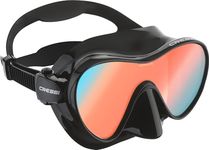 CRESSI F1 Mask Black Ultravision Blue Lens - Frameless Mask for Diving and Snorkeling, Black Ultravision Blue Lens, One Size, Unisex