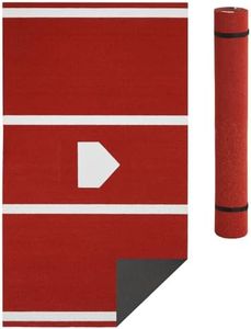 Garvee 12 x 6 ft Baseball Hitting Mat,Softball Hitting Mat with Home Plate and Anti Fade Turf for Baseball Softball Training Practice Indoor and Outdoor,Red