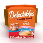 Hartz Delectables Soft Pate Lickable Wet Cat Treats, Flavour Variety, 24 Pack