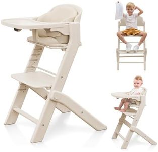 Obee Odee Full-Body Washable Baby High Chair with Soft Cushion, Adjustable for 6 Months to 220 Lb - Multifunctional and Convertible High Chairs for Babies and Toddlers -Portable and Easy Operation