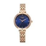 Titan Raga Showstopper Quartz Analog Blue Dial Metal Strap Watch for Women-NS95266WM01