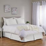 SHOPBEDDING Shop Bedding Harmony Lane Tailored Bed skirt - 14 inch Drop, Queen, White Bed Skirt with Split Corners (Available in and 16 Colors)