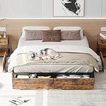 LIKIMIO Queen Bed Frame with Storag