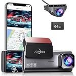 JOMISE J6 Dash Cam Front and Rear, 4K UHD Dashcam, Car Camera Dash Cam with Touch Screen, Built-in WiFi GPS, 3.16” IPS Screen, 170° Wide Angle, 24H Parking Mode, WDR, Night Vision, Free 64GB Card