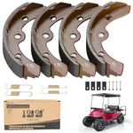 10L0L Golf Cart Brake Shoes Kit for Club Car DS & Carryall 1981-1994 OEM 101146302 101880701, EZGO XI-Serial 1983-1986, Yamaha G1 1978-1980, etc