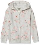 OshKosh B'Gosh Girls' Logo Hoodie, Grey Heather Floral, 5