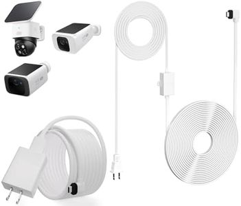20FT Power Extension Cable + 30FT Power Adapter for eufy SoloCam S220/SoloCam S340/eufyCam S300 (eufyCam 3C),Weather Resistant Extension Type C Cable Continuously Charging Your Security Cameras
