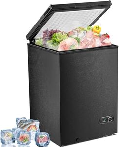 Antarctic Star 3.5 Cu.ft Chest Freezer 6.8℉to -4℉with Removable Basket Free Standing Top open Door Compact Freezer with Adjustable Temperature Defrost Water Drain/Power Saving Black