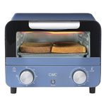 COOK WITH COLOR Mini Toaster Oven: 600W Power, Precision Timer, Auto Shutoff, and Culinary Delights Up To 450 Degrees, Navy